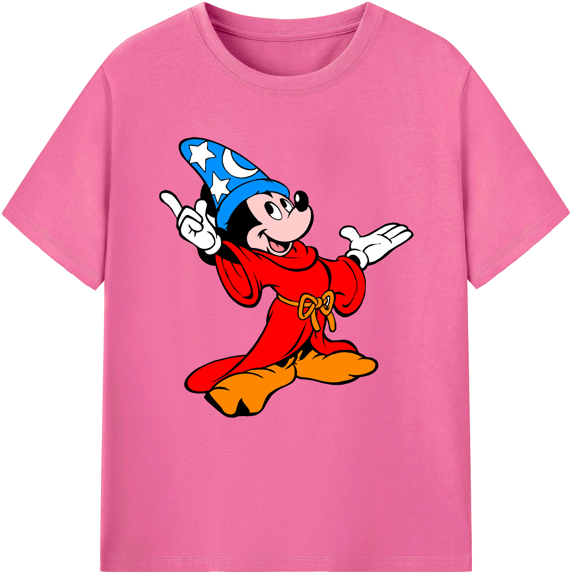（画像用） ミッキーマウス Mickey Mouse レディースカジュアルプリントTシャツ（綿100％）